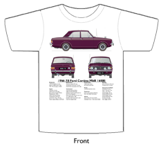 Ford Cortina MkII 1600E 1966-70 T-shirt Front